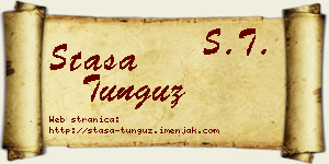 Staša Tunguz vizit kartica